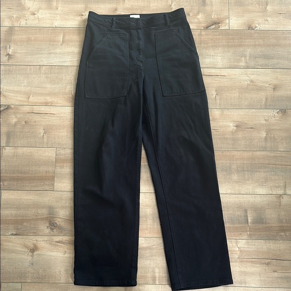 Aritzia Wilfred Free Modern Utility Black Pants Women’s Sz 8 - Picture 3 of 8